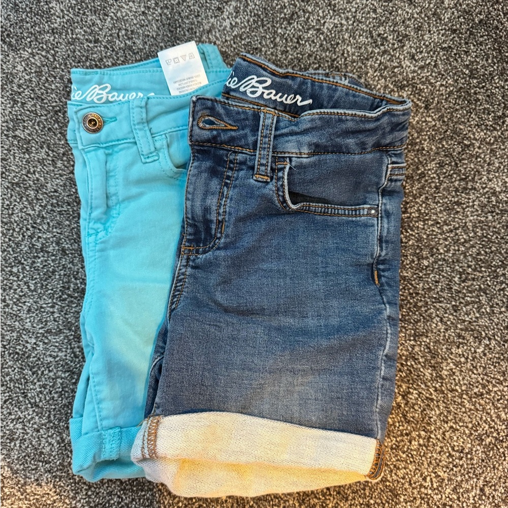 Eddie Bauer Teal and Denim Blue Kids Shorts